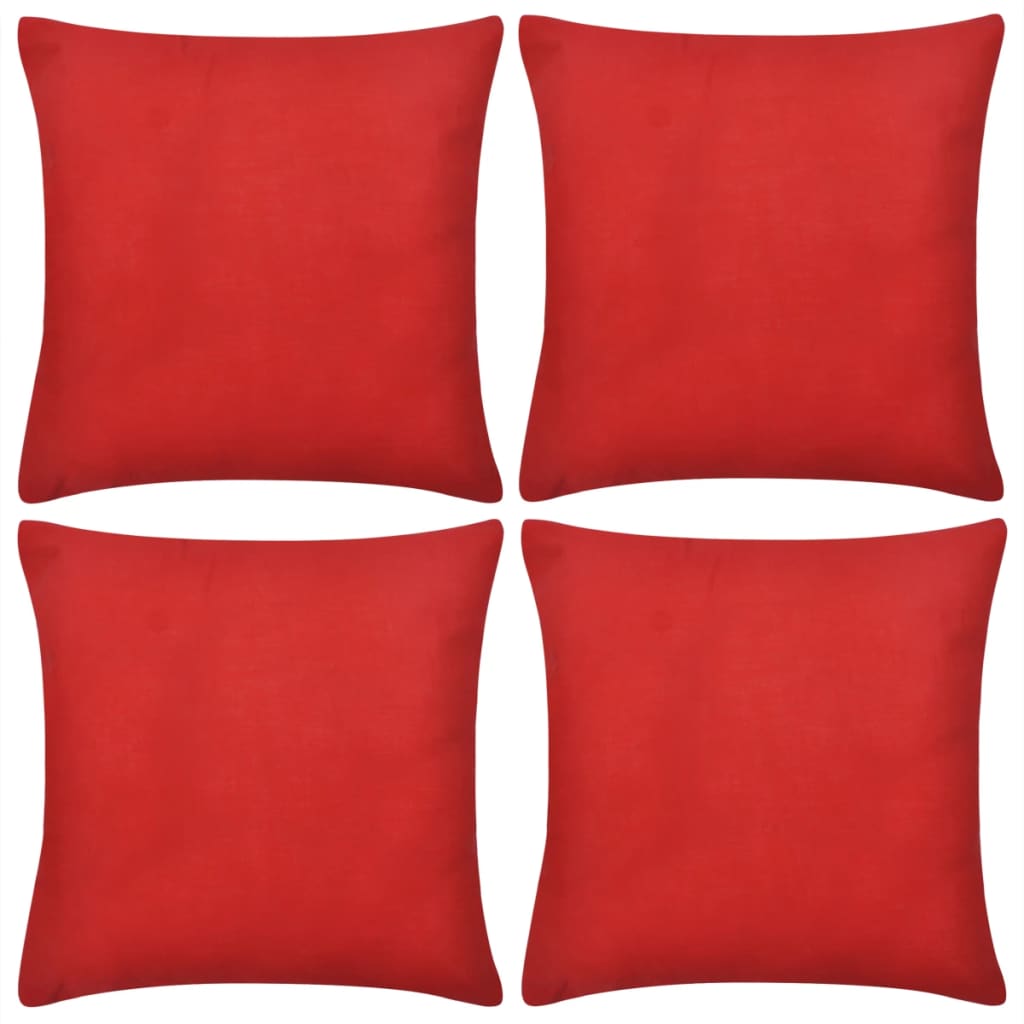 Housses de coussin coton 50 x 50 cm 4 pièces