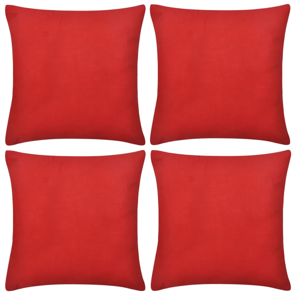 Housses de coussin coton 50 x 50 cm 4 pièces