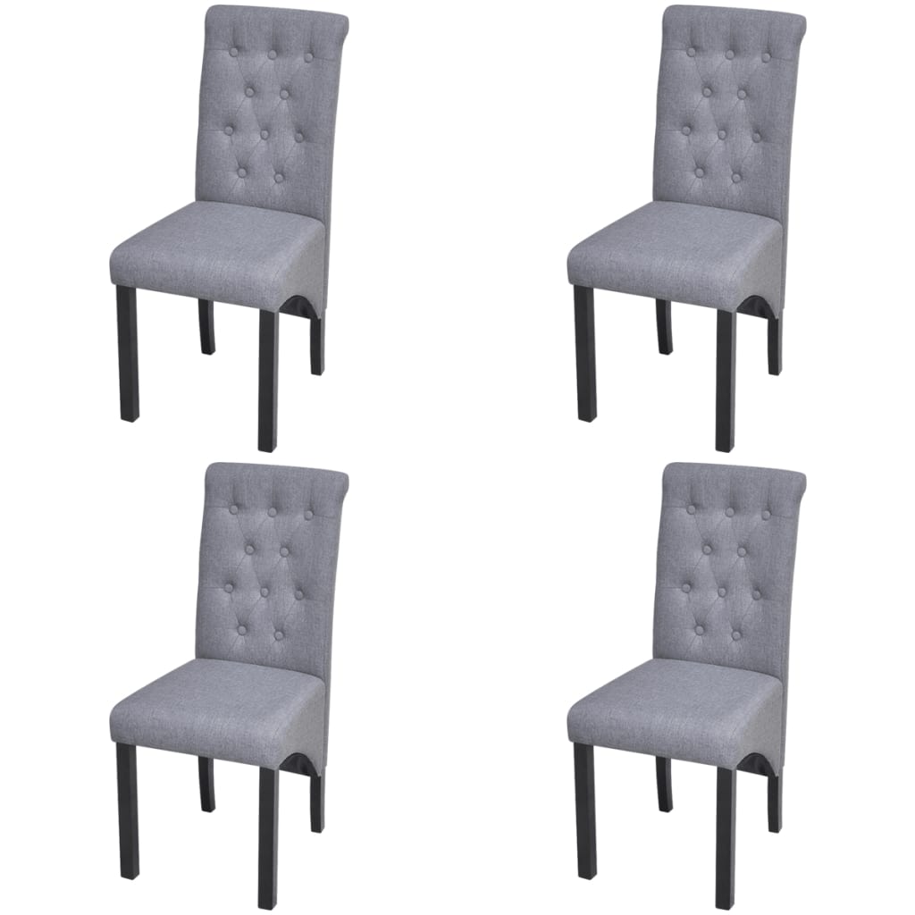 Chaises de salle à manger 6 pcs en tissu