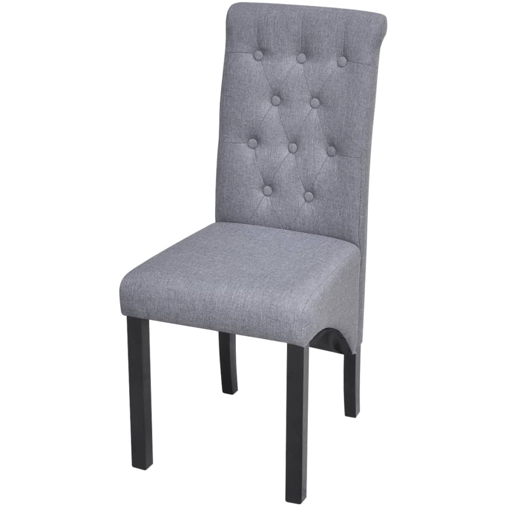 Chaises de salle à manger 6 pcs en tissu