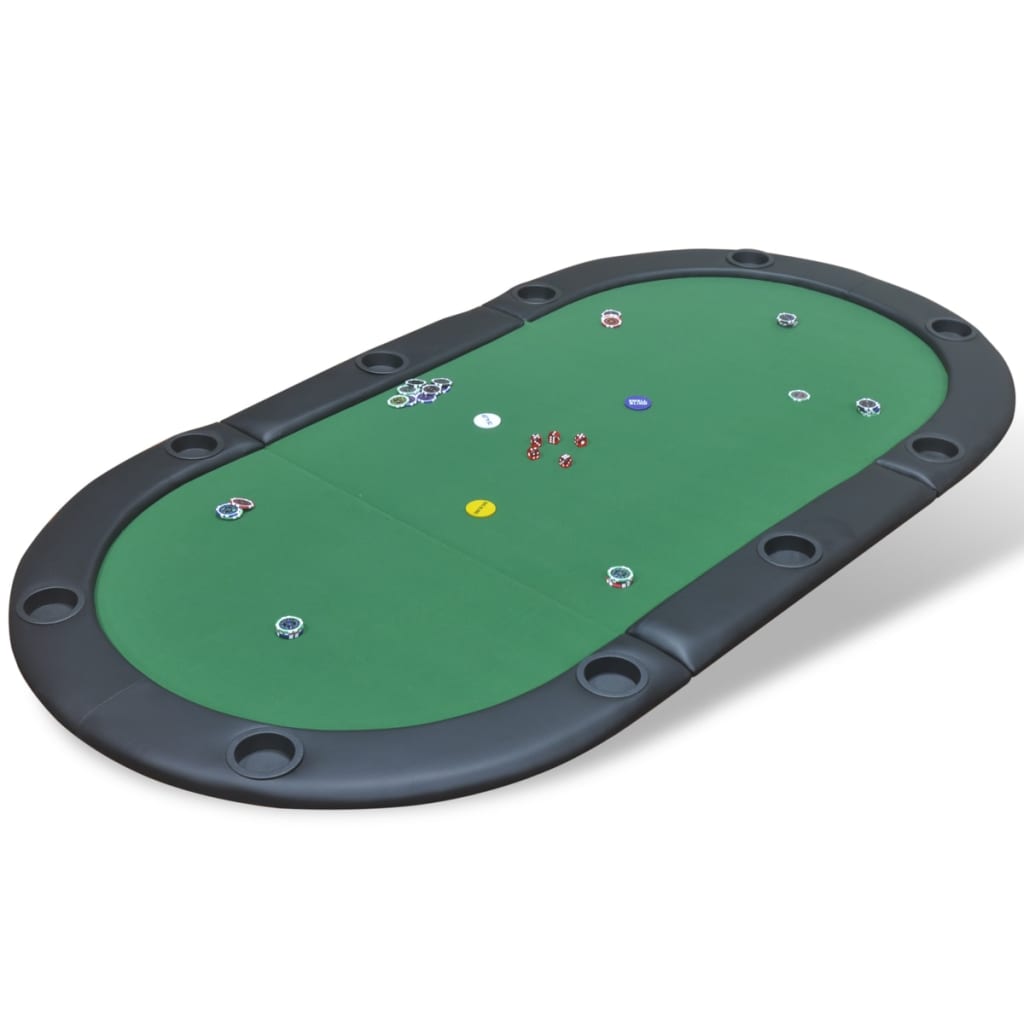 Plateau de table de poker pour 10 joueurs pliable