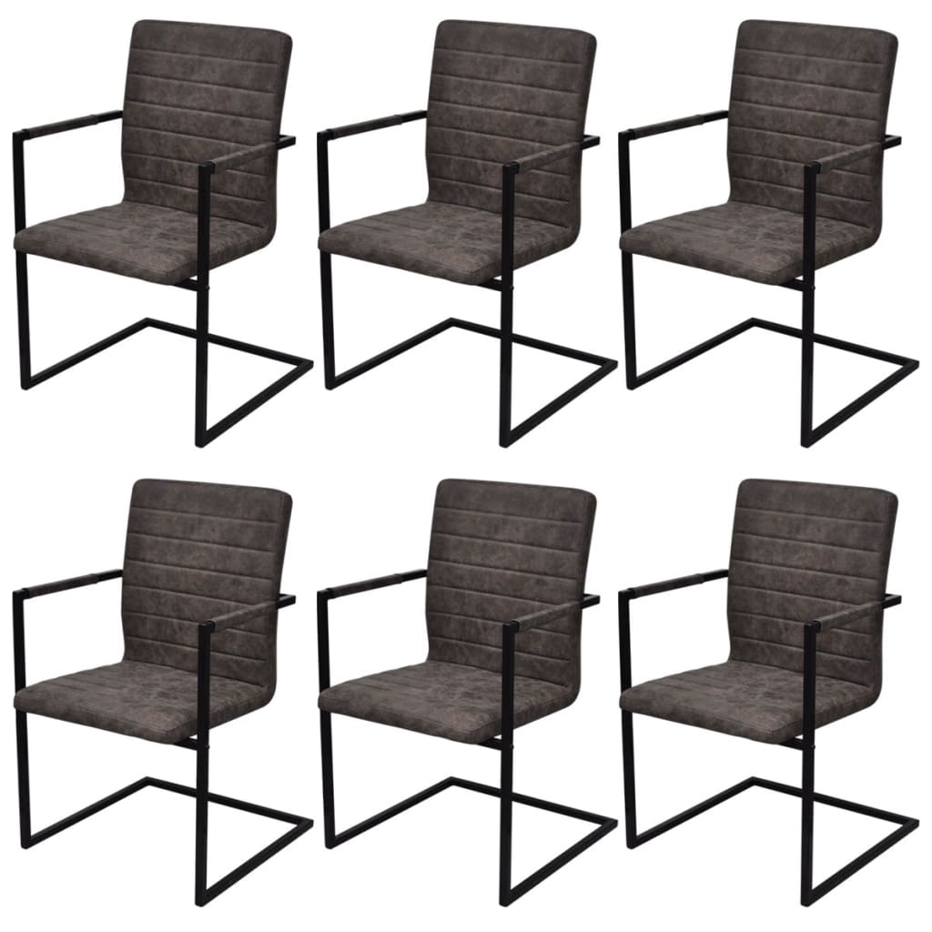 Chaises de salle à manger 4 pcs en cuir artificiel