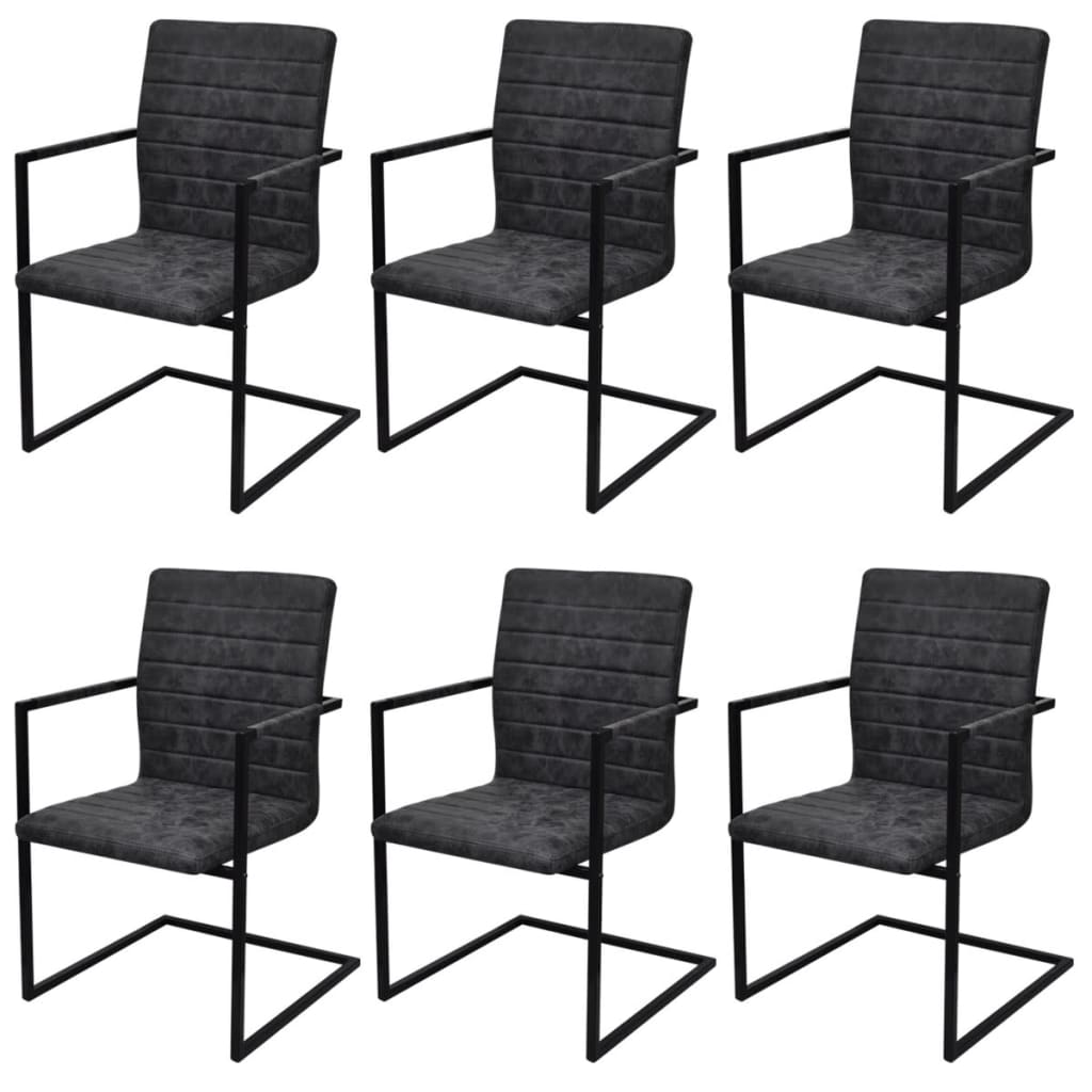 Chaises de salle à manger 4 pcs en cuir artificiel