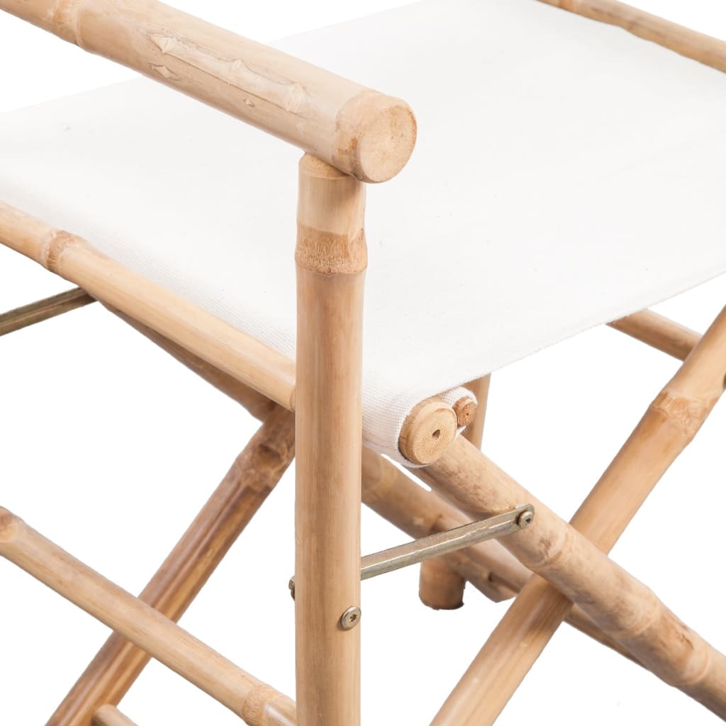 Regisseursstoelen 2 st inklapbaar bamboe en canvas