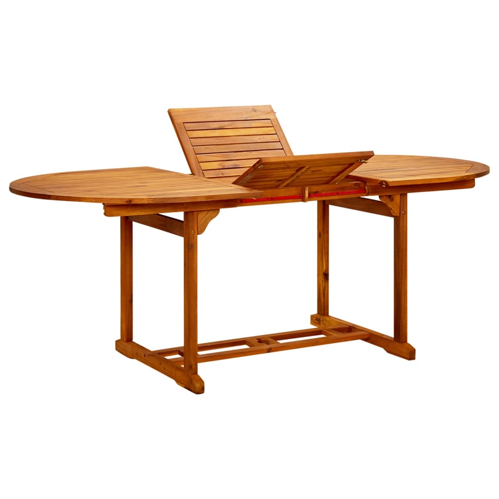 Table de jardin (160-240)x100x75 cm en bois d'acacia massif