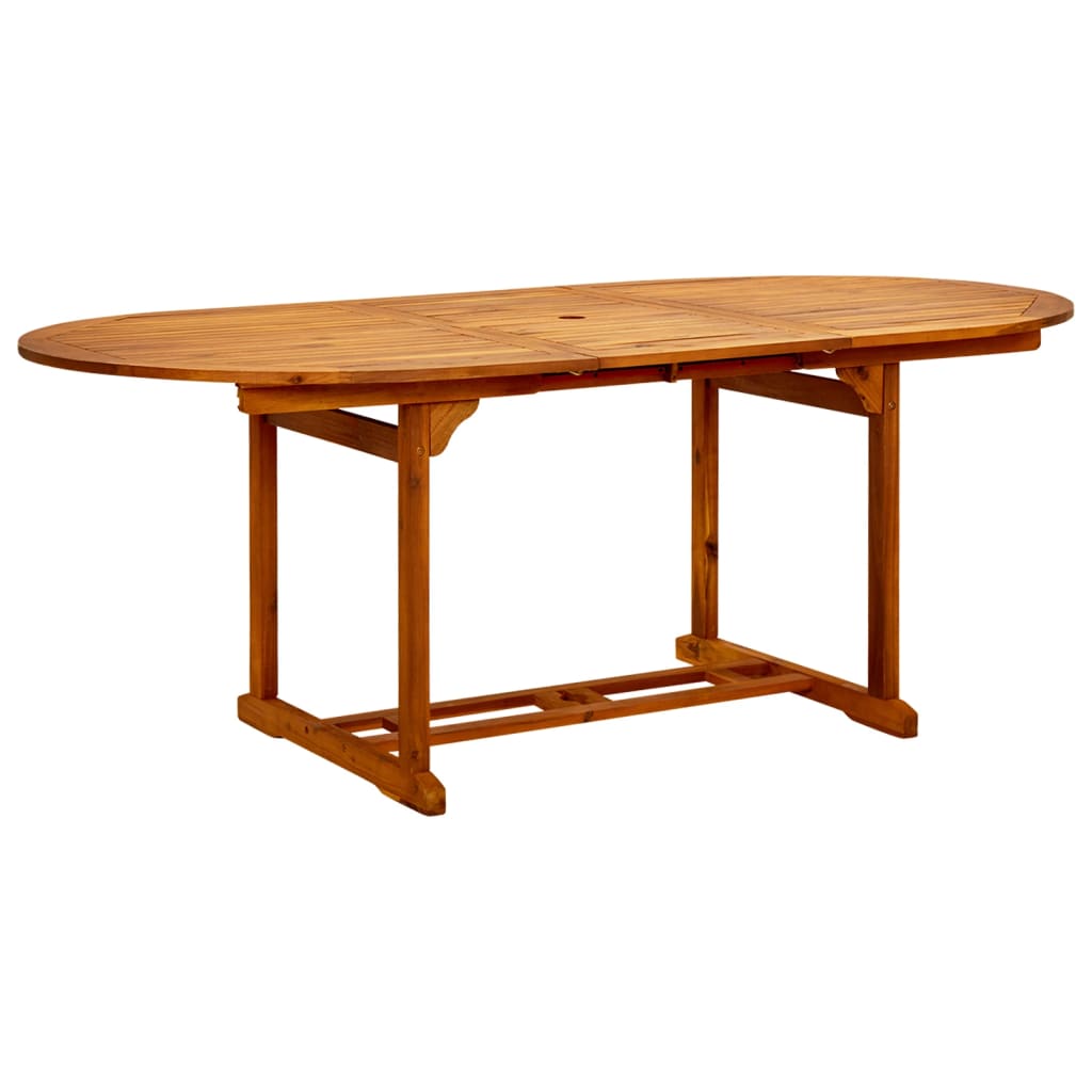 Table de jardin (160-240)x100x75 cm en bois d'acacia massif