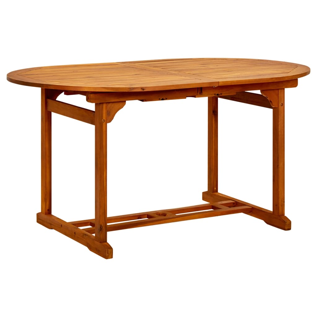 Table de jardin (160-240)x100x75 cm en bois d'acacia massif