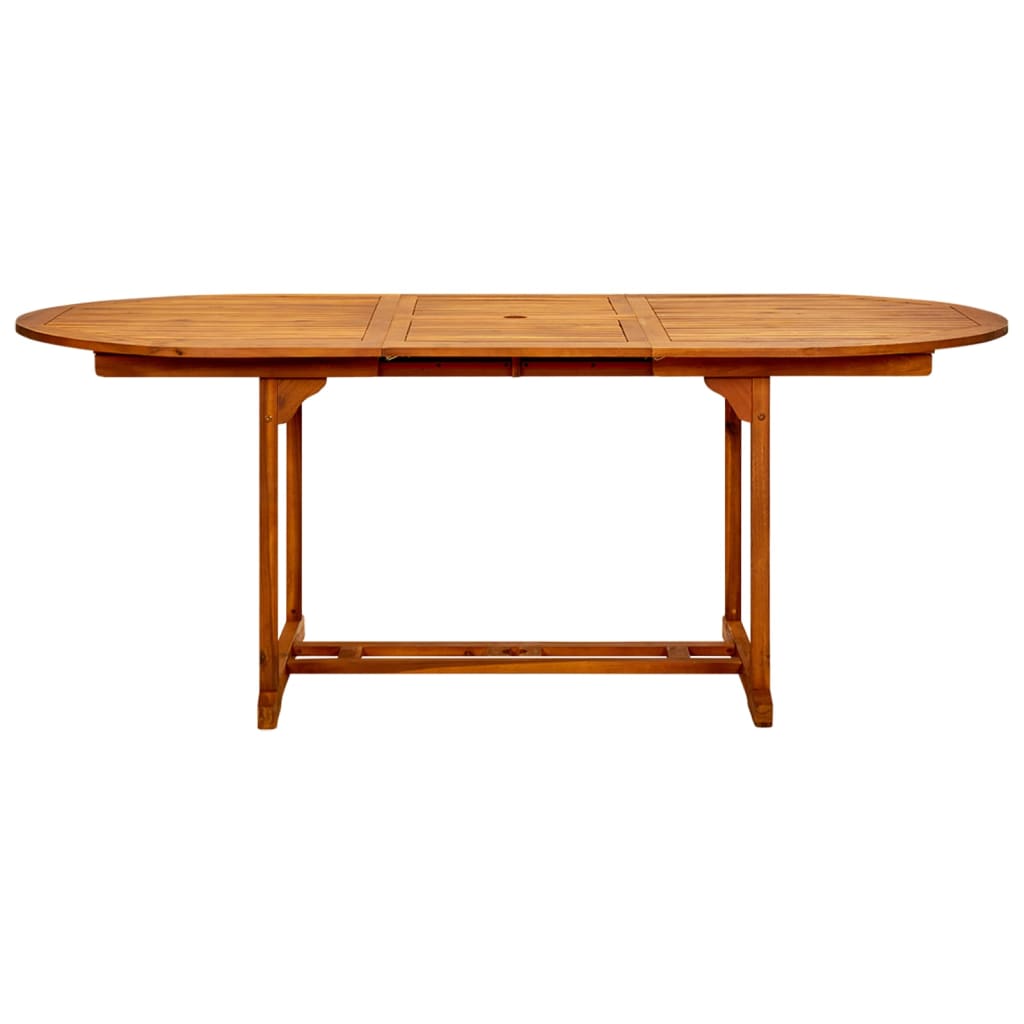 Table de jardin (160-240)x100x75 cm en bois d'acacia massif