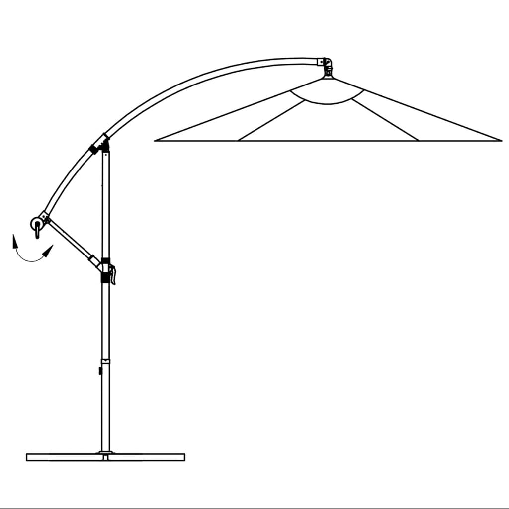 Zweefparasol met aluminium paal 300 cm