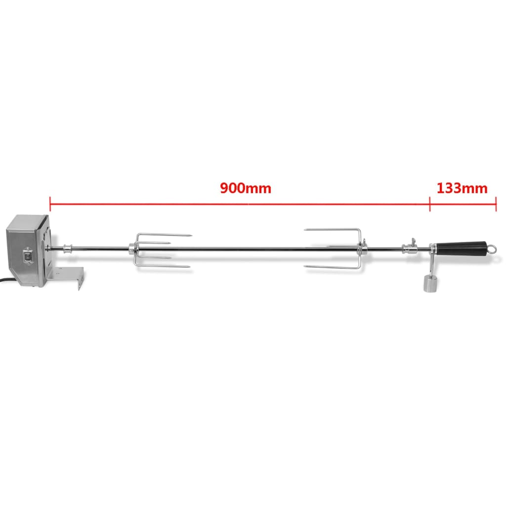 BBQ Draaispit met professionele motor staal 900 mm