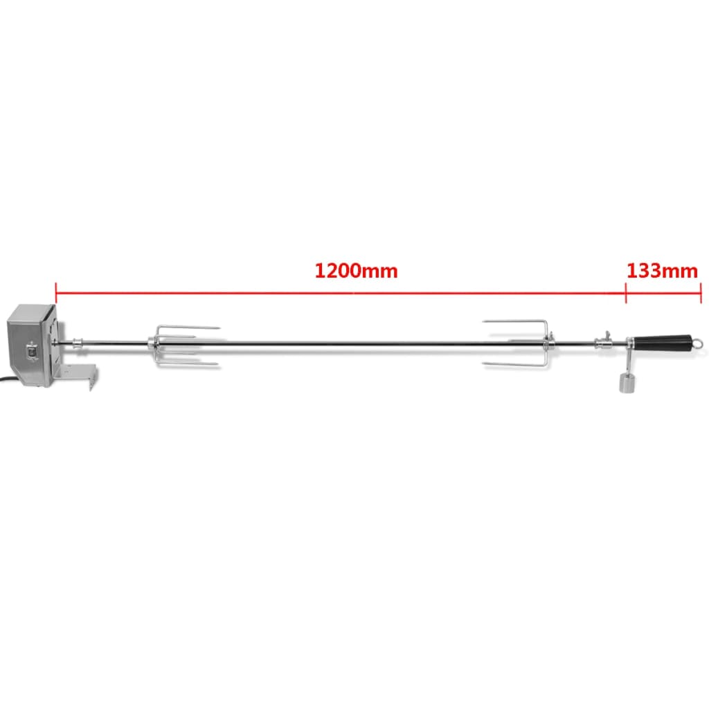 BBQ Draaispit met professionele motor staal 900 mm