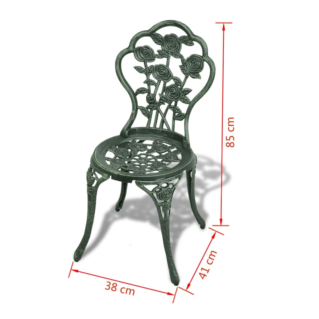 3-delige Bistroset gietaluminium