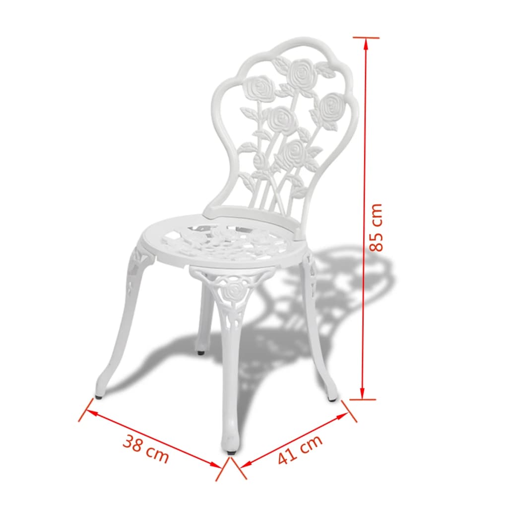 3-delige Bistroset gietaluminium