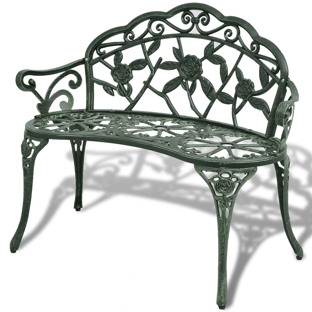 Banc de jardin 100 cm en fonte d'aluminium