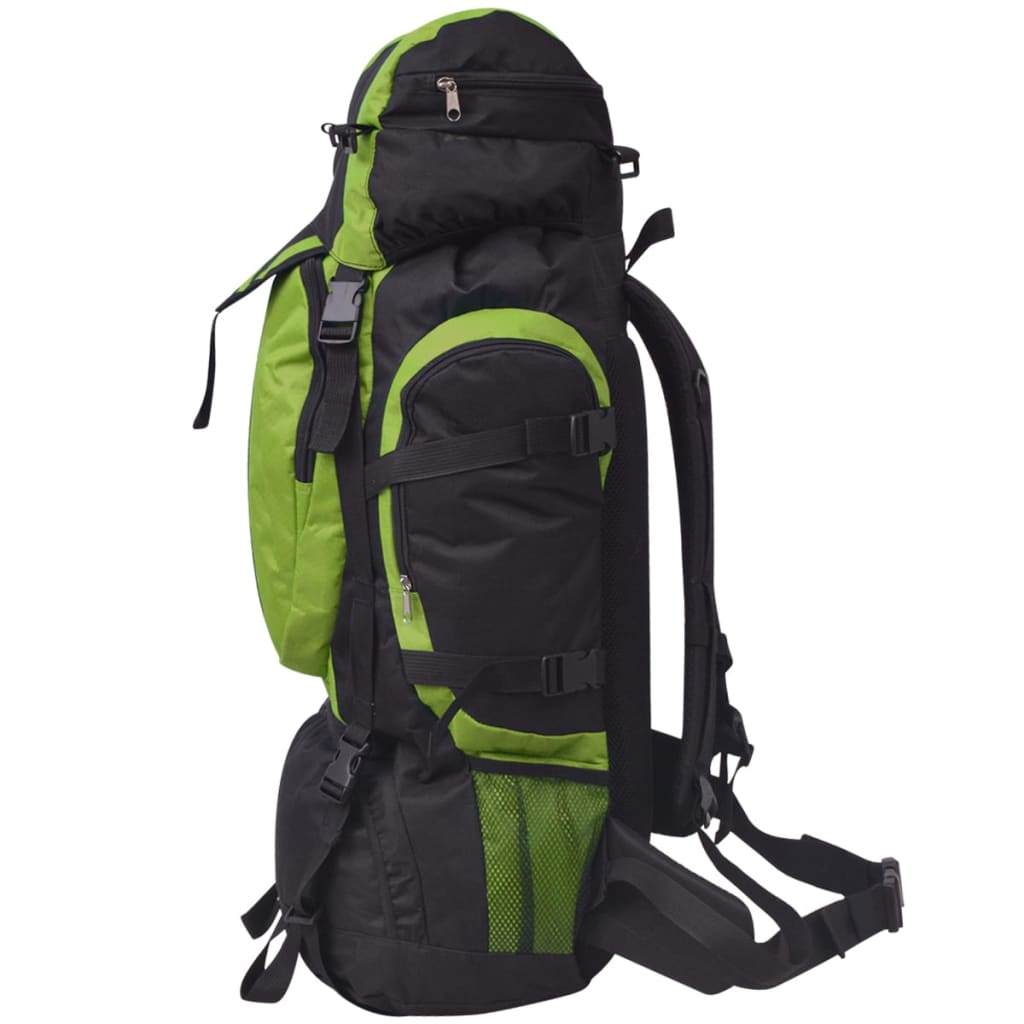 Rugzak hiking XXL 75 L zwart en