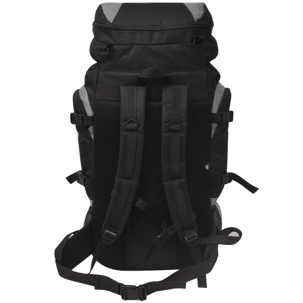 Rugzak hiking XXL 75 L zwart en