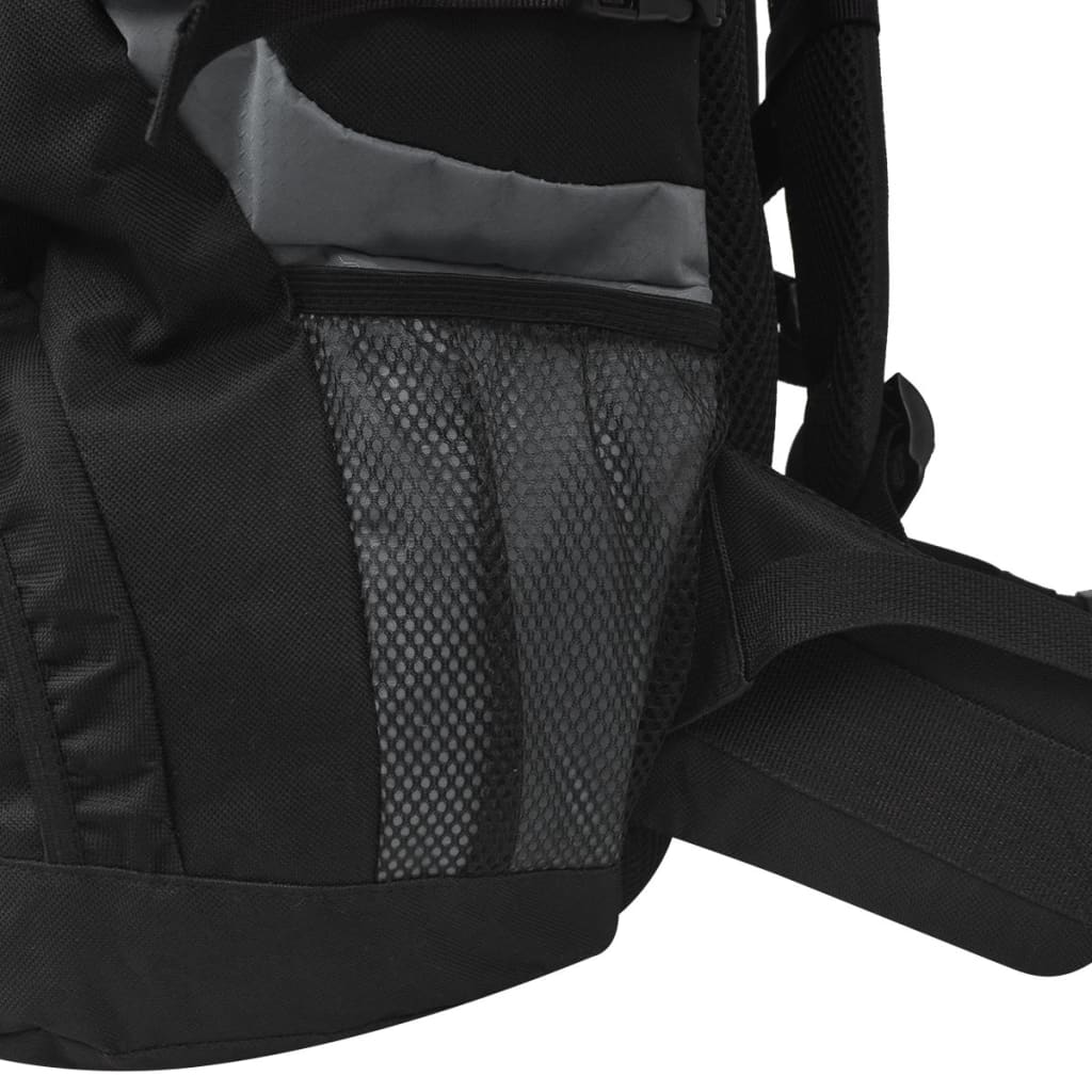 Rugzak hiking XXL 75 L zwart en