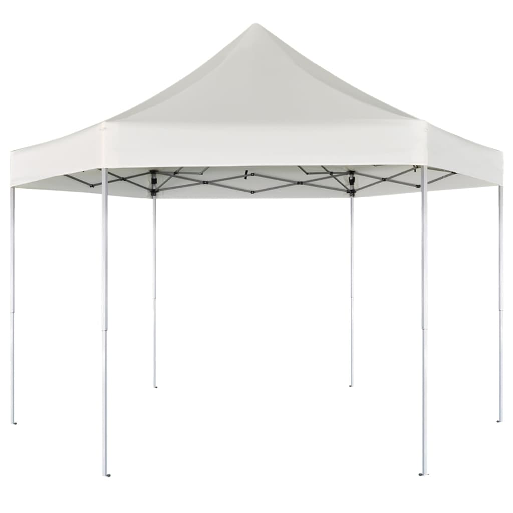 Partytent pop-up zeshoekig inklapbaar 3,6x3,1 m