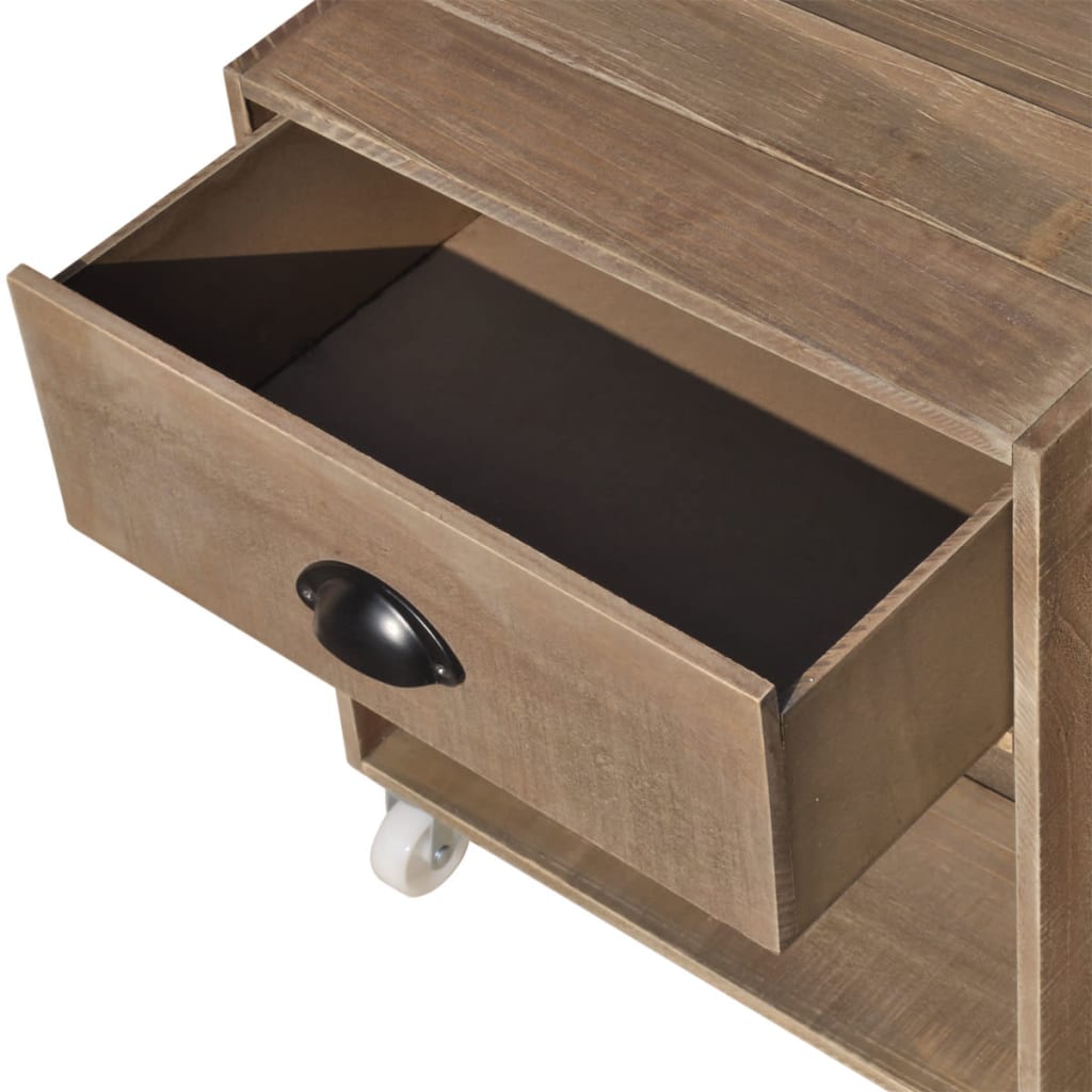 VidaXL Table de chevet bois massif marron