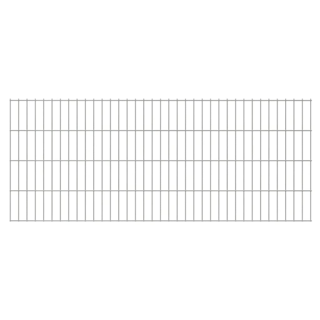 Dubbelstaafmat 2,008x0,83 m zilverkleurig