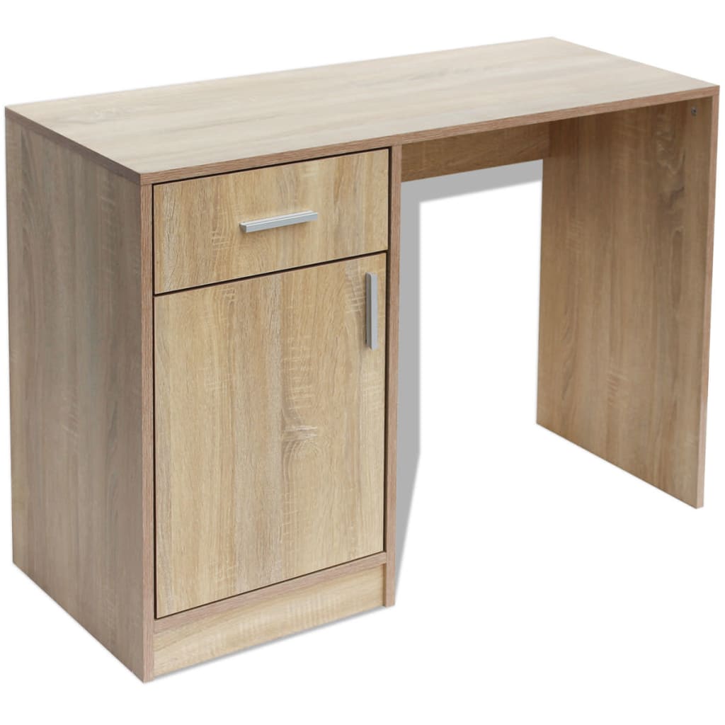 Bureau met kast en lade 100x40x73 cm bewerkt hout