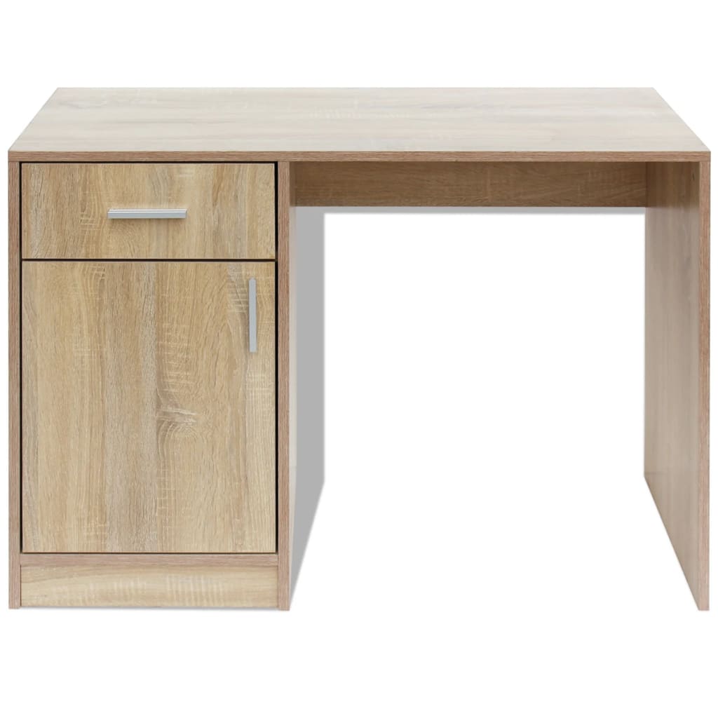 Bureau met kast en lade 100x40x73 cm bewerkt hout