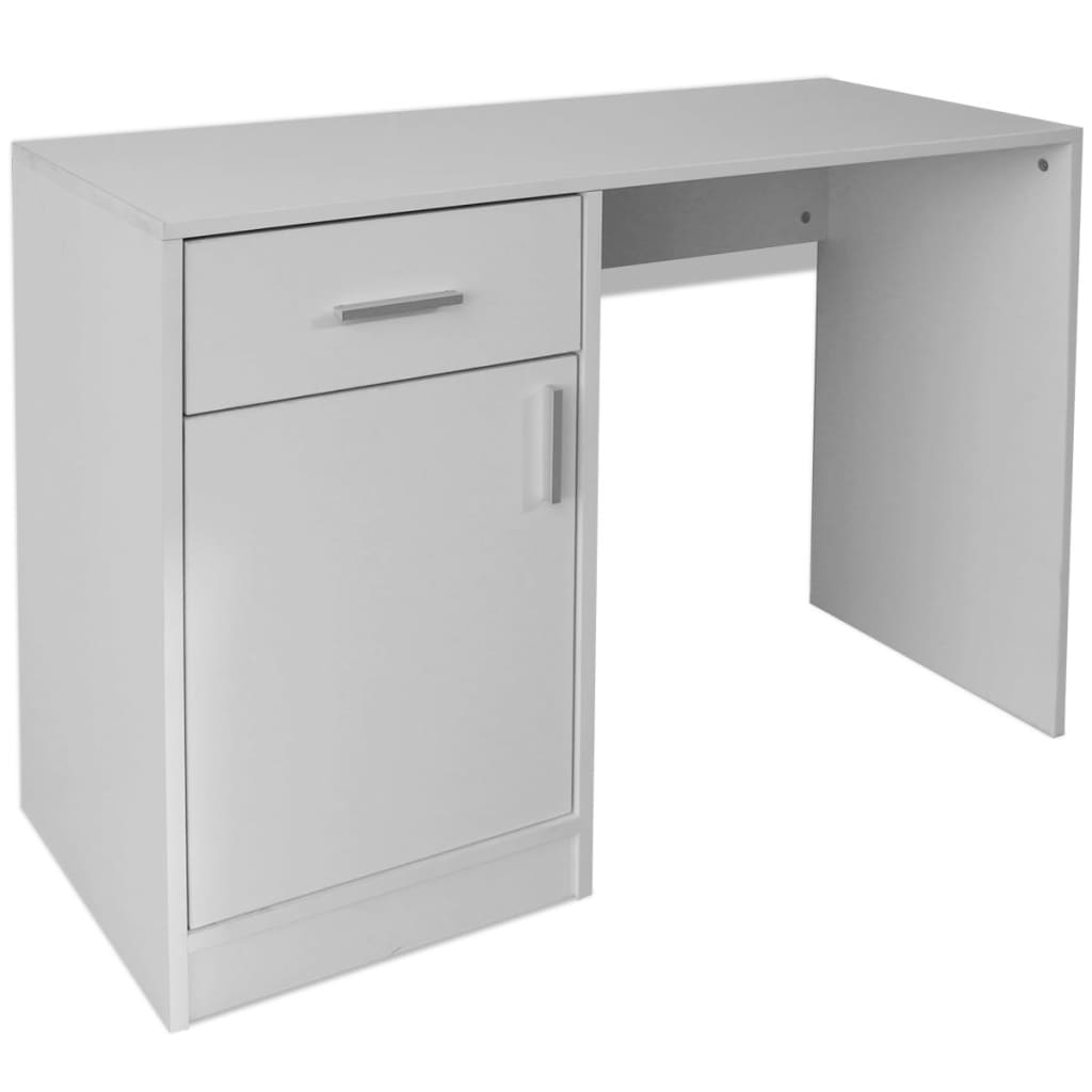 Bureau met kast en lade 100x40x73 cm bewerkt hout