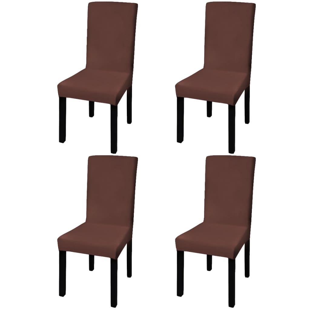 Housses de siège 4 pcs stretch droites bordeaux