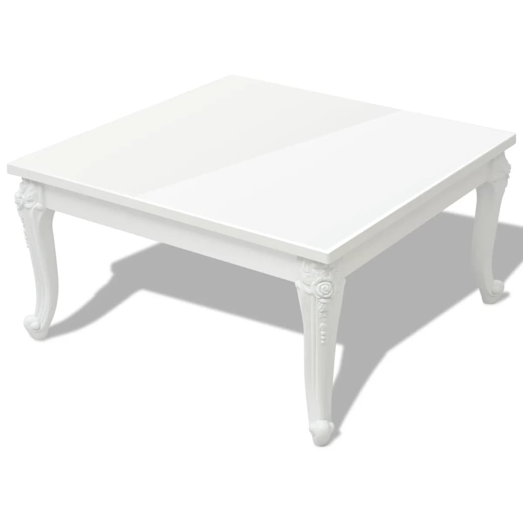 Table basse 100 x 60 x 42 cm blanc brillant