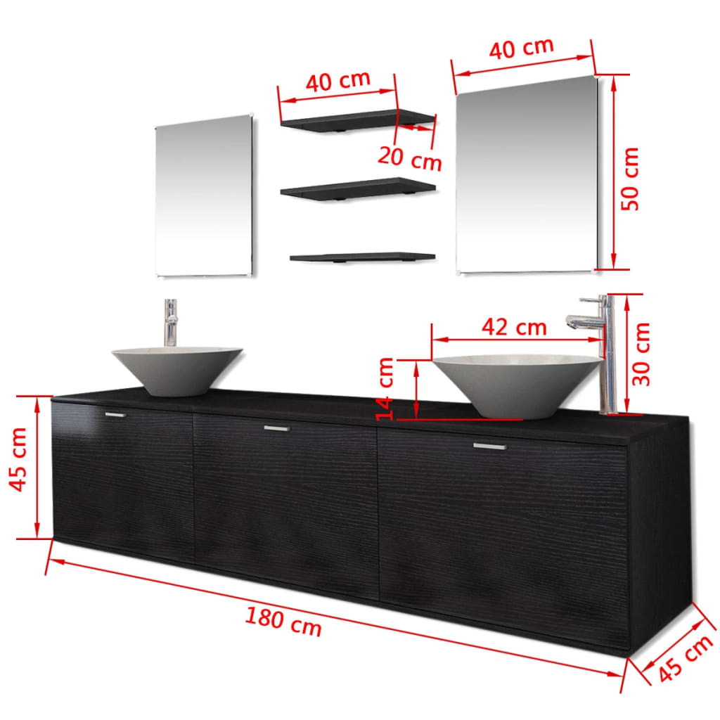 Ensemble de meubles de salle de bain 4 pièces avec robinet et lavabo en beige