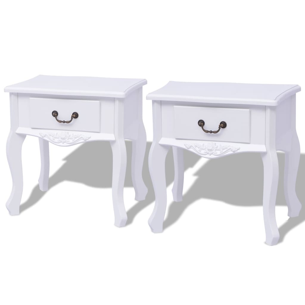 Table de chevet MDF blanc