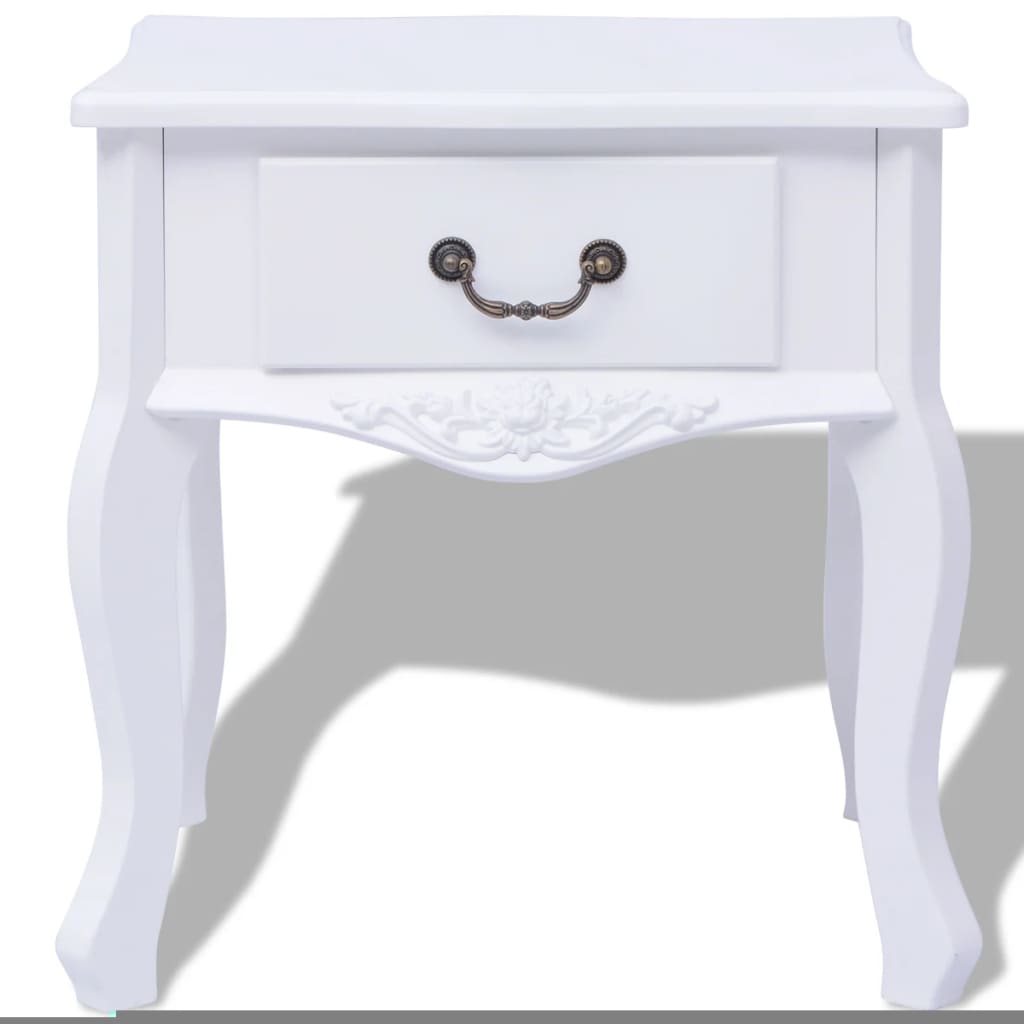 Table de chevet MDF blanc