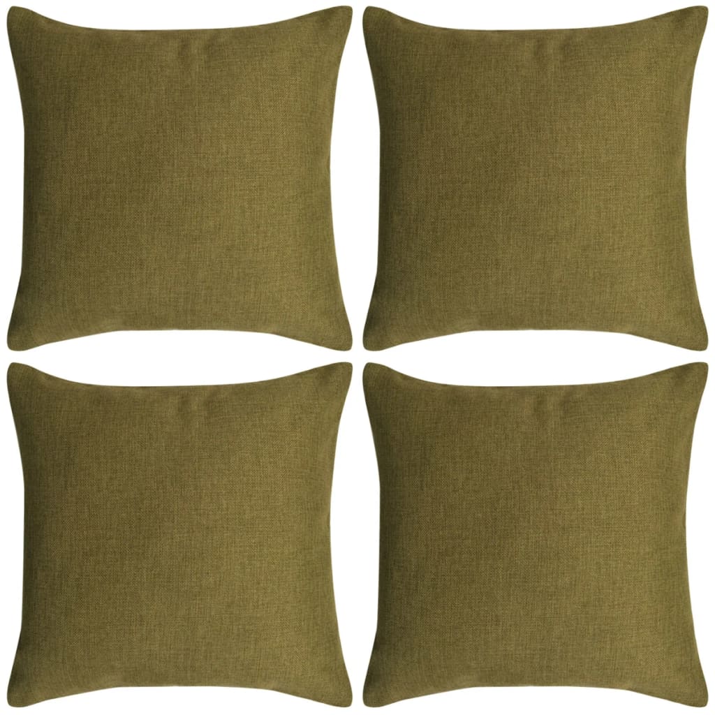 Housses de coussin aspect lin 50 x 50 cm 4 pièces