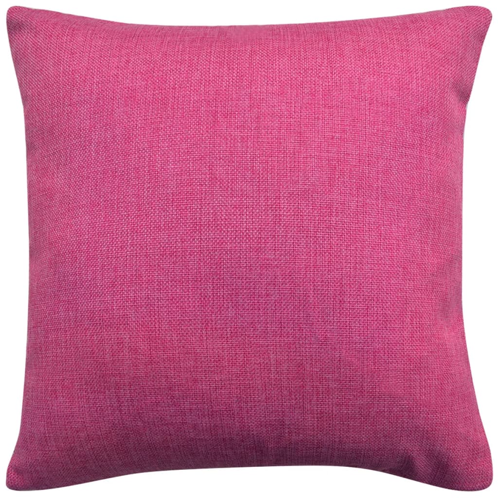 Housses de coussin aspect lin 50 x 50 cm 4 pièces