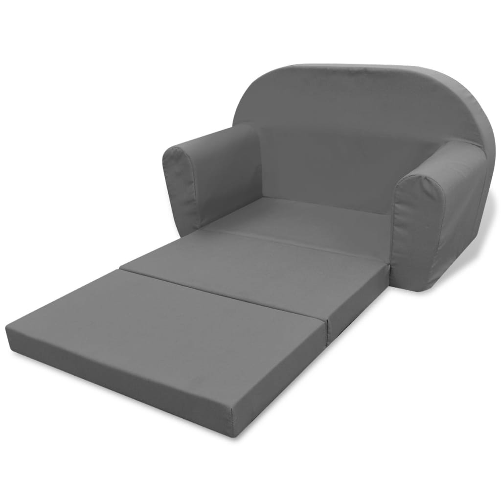 Chaise longue pour enfant pliante gris clair