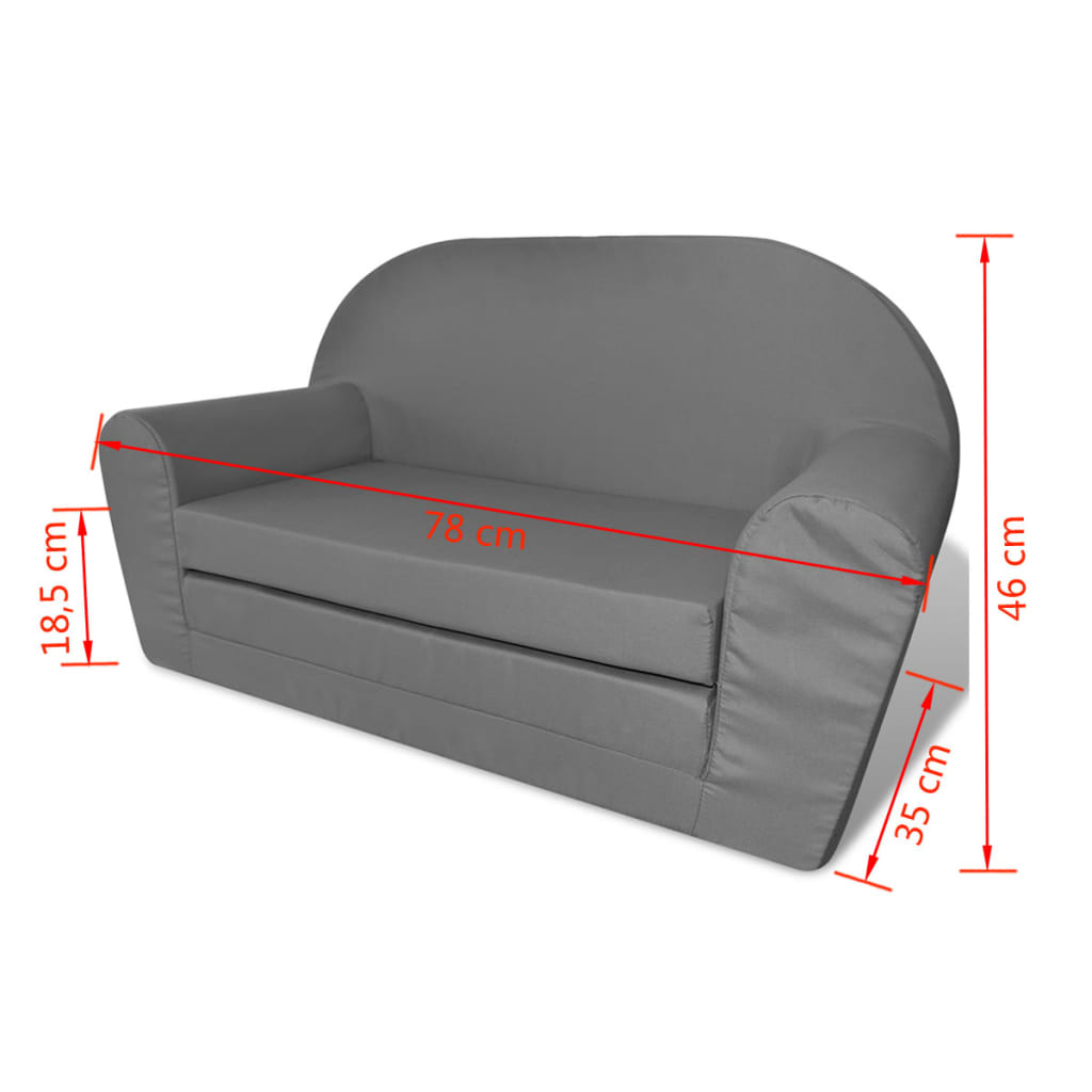 Chaise longue pour enfant pliante gris clair