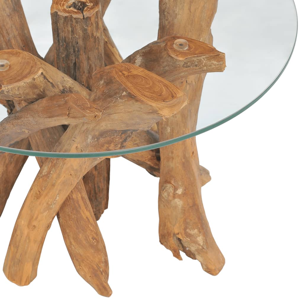 Table basse 60 cm en teck massif bois flotté