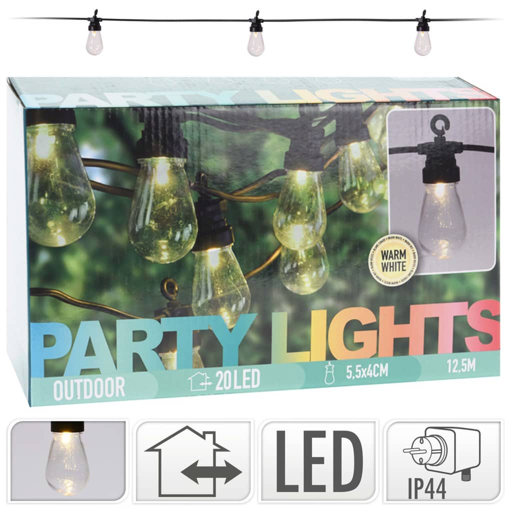 Kit d'éclairage ProGarden Party avec 20 lampes LED 4,5 V