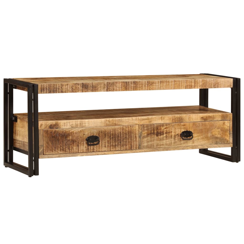 Meuble TV 120x35x45 cm en bois de manguier massif