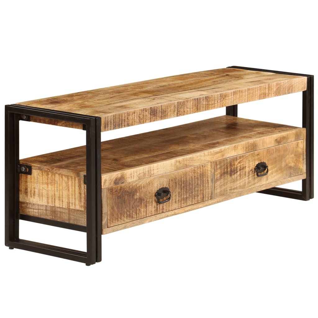 Meuble TV 120x35x45 cm en bois de manguier massif