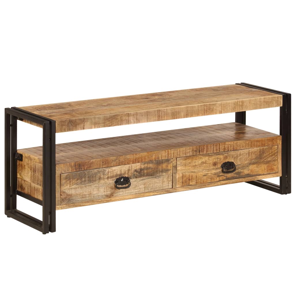 Meuble TV 120x35x45 cm en bois de manguier massif