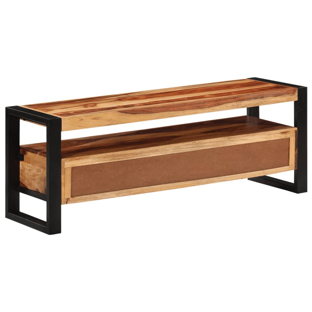 Meuble TV 120x35x45 cm en bois finition couleur miel