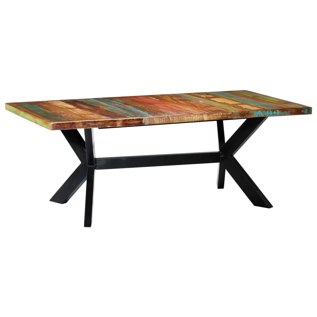 Eettafel 160x80x75 cm massief ruw mangohout