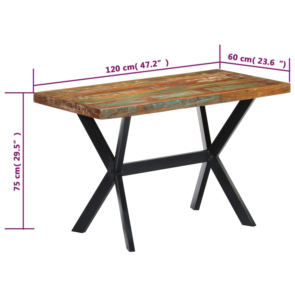 Table à manger 200x100x75 cm en bois de manguier massif