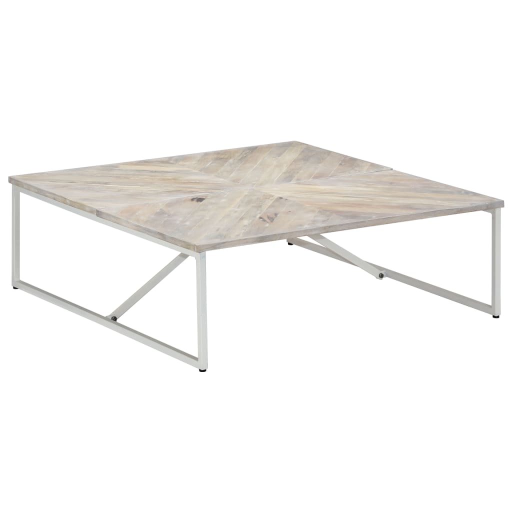 Table basse 110x110x36 cm en bois d'acacia massif