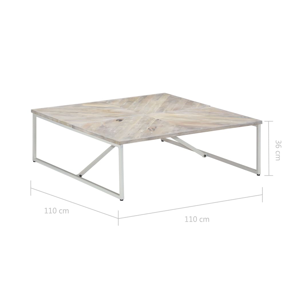 Salontafel 110x110x36 cm massief acaciahout