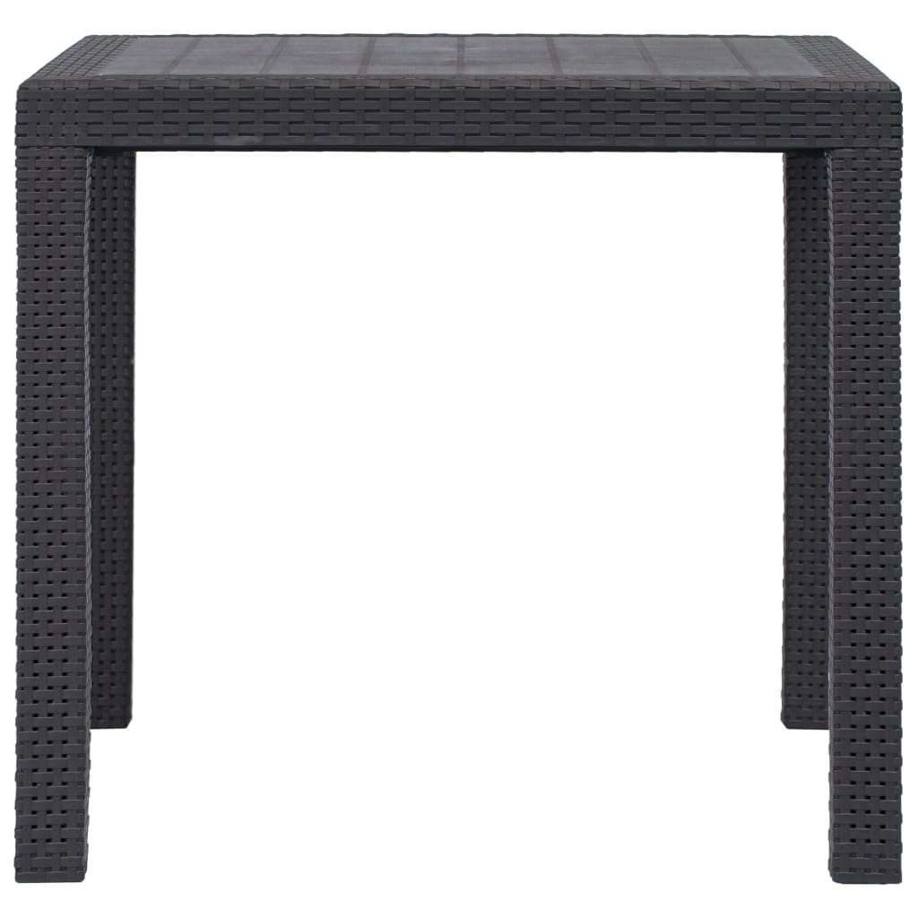 Tuintafel 79x79x72 cm rattan-look kunststof