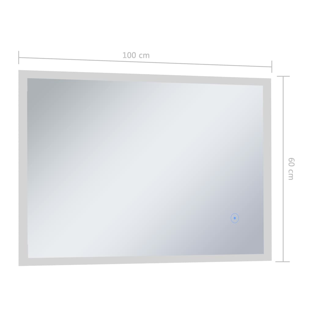 Badkamerspiegel LED met aanraaksensor 60x50 cm