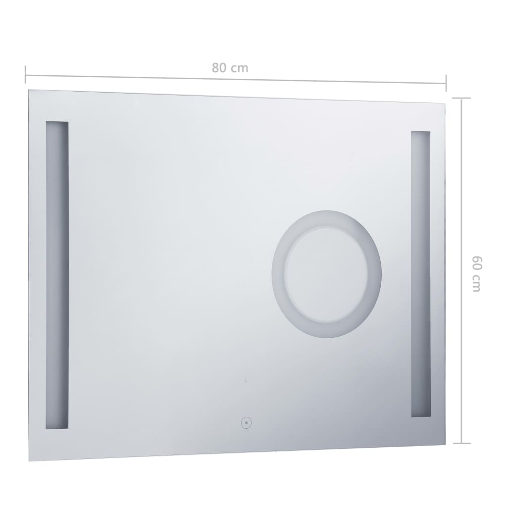 Badkamerspiegel LED met aanraaksensor 80x60 cm