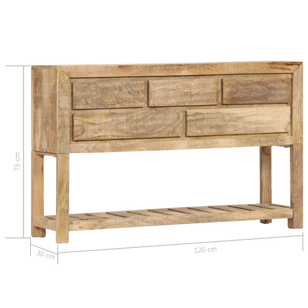 Dressoir 120x30x75 cm massief gerecycled hout